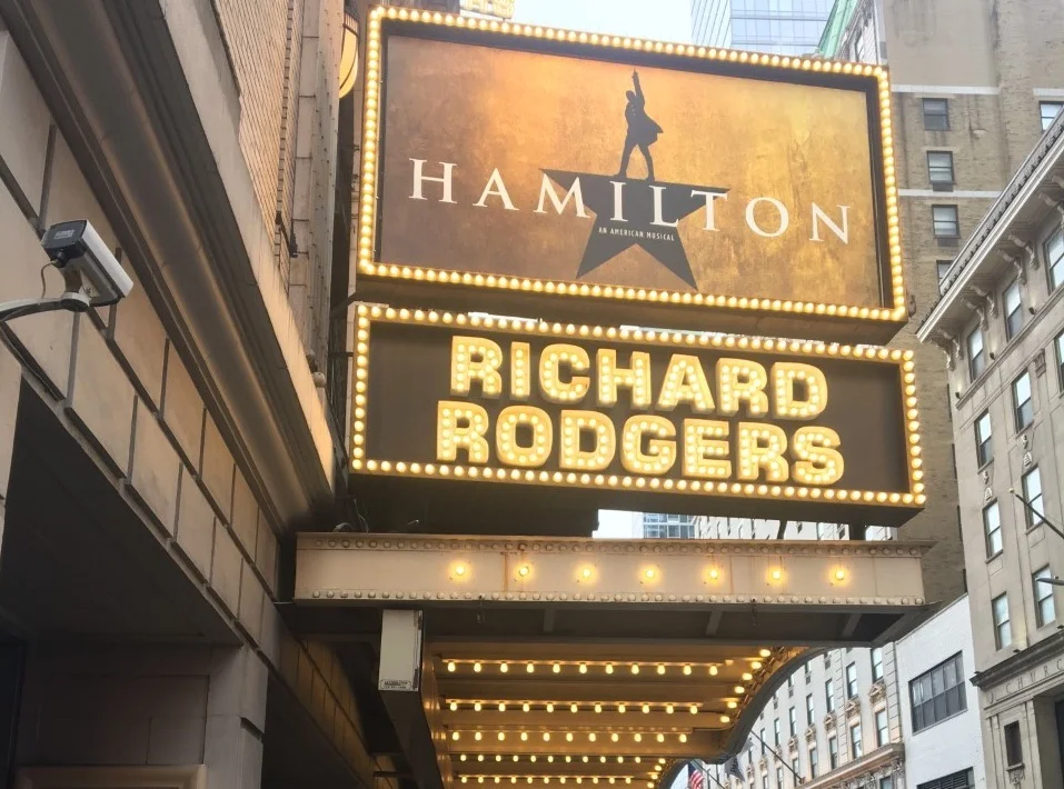 The show marquee from New York City