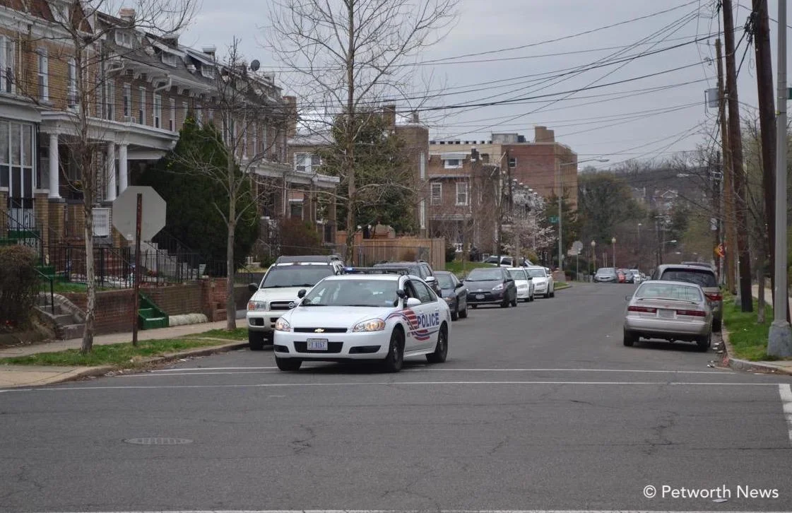 An MPD officer patrols Petworth.
