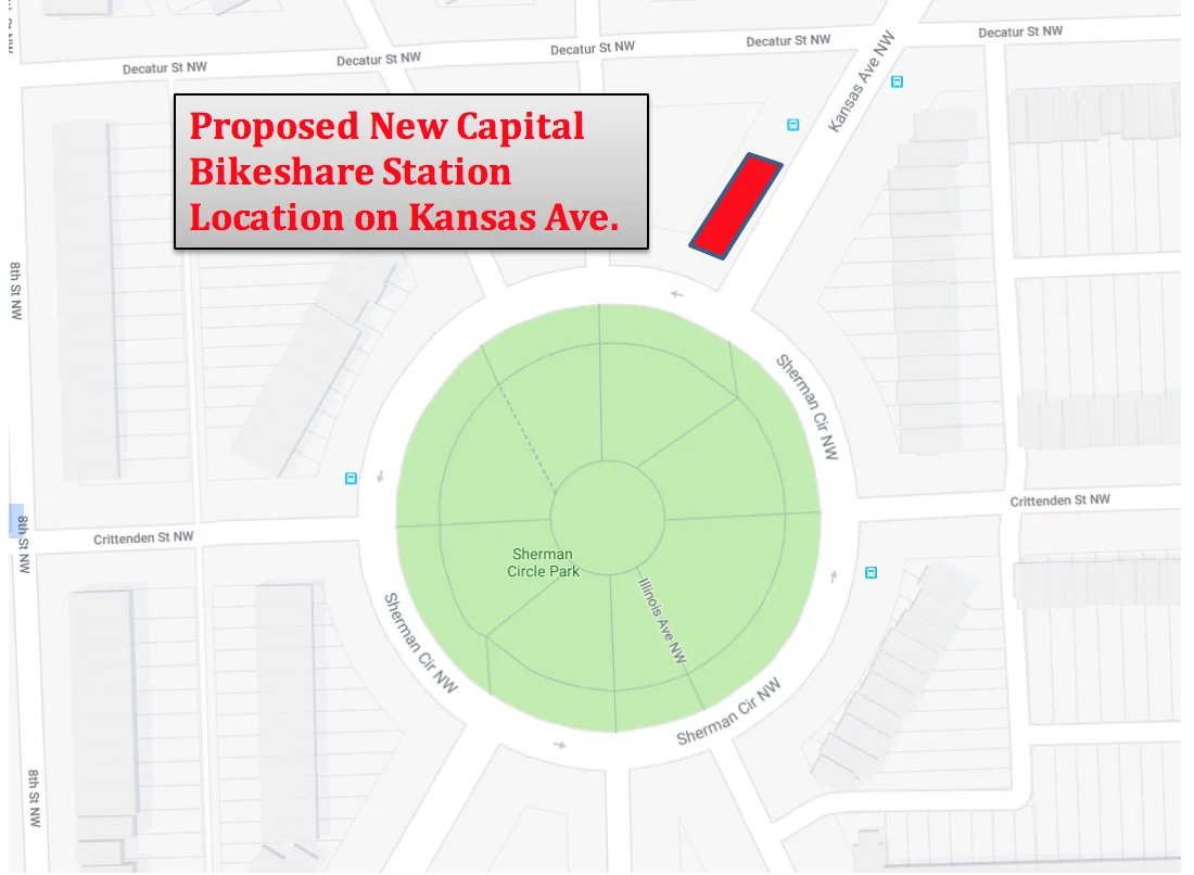 Capital Bikeshare station coming to Sherman Circle