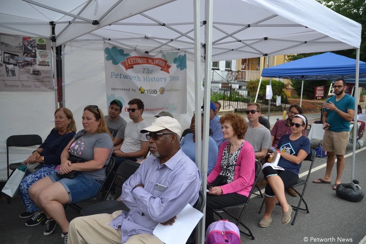 Festival attendees at the Petworth History Tent