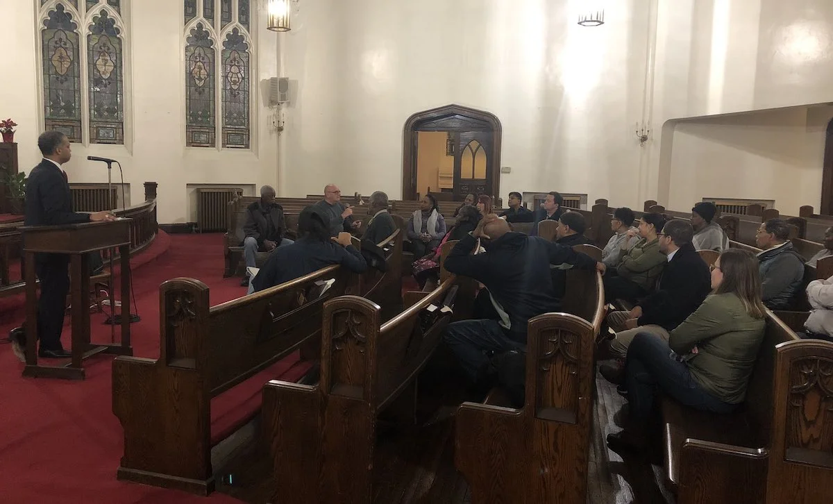 Ward 4 Councilmember listening to residents (photo: Twitter )