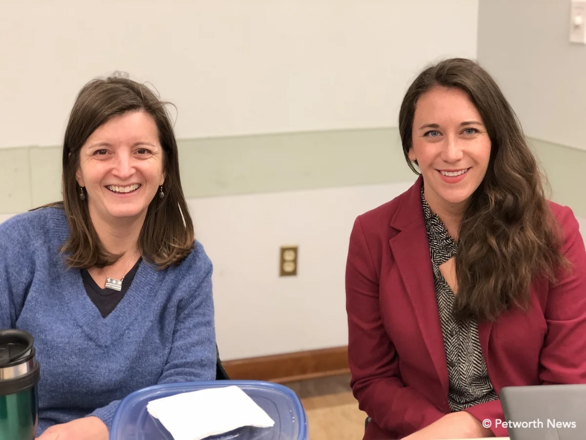 Newly elected commissioners Debbie Matties (4C05) and Nora Simon (4C04).