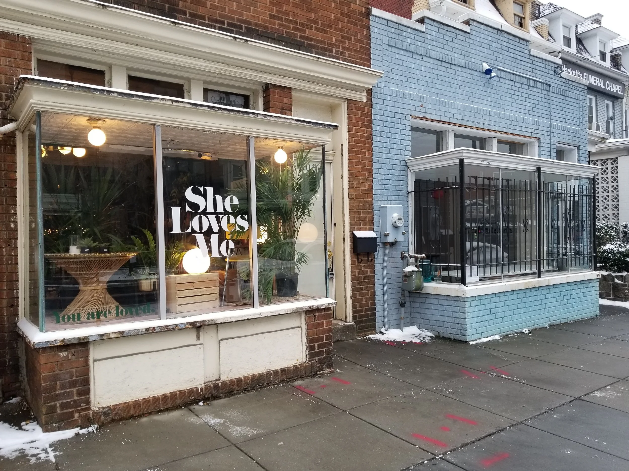 The Lemon Collective will open February 15 at 810 Upshur Street, the blue building to the right of She Loves Me.