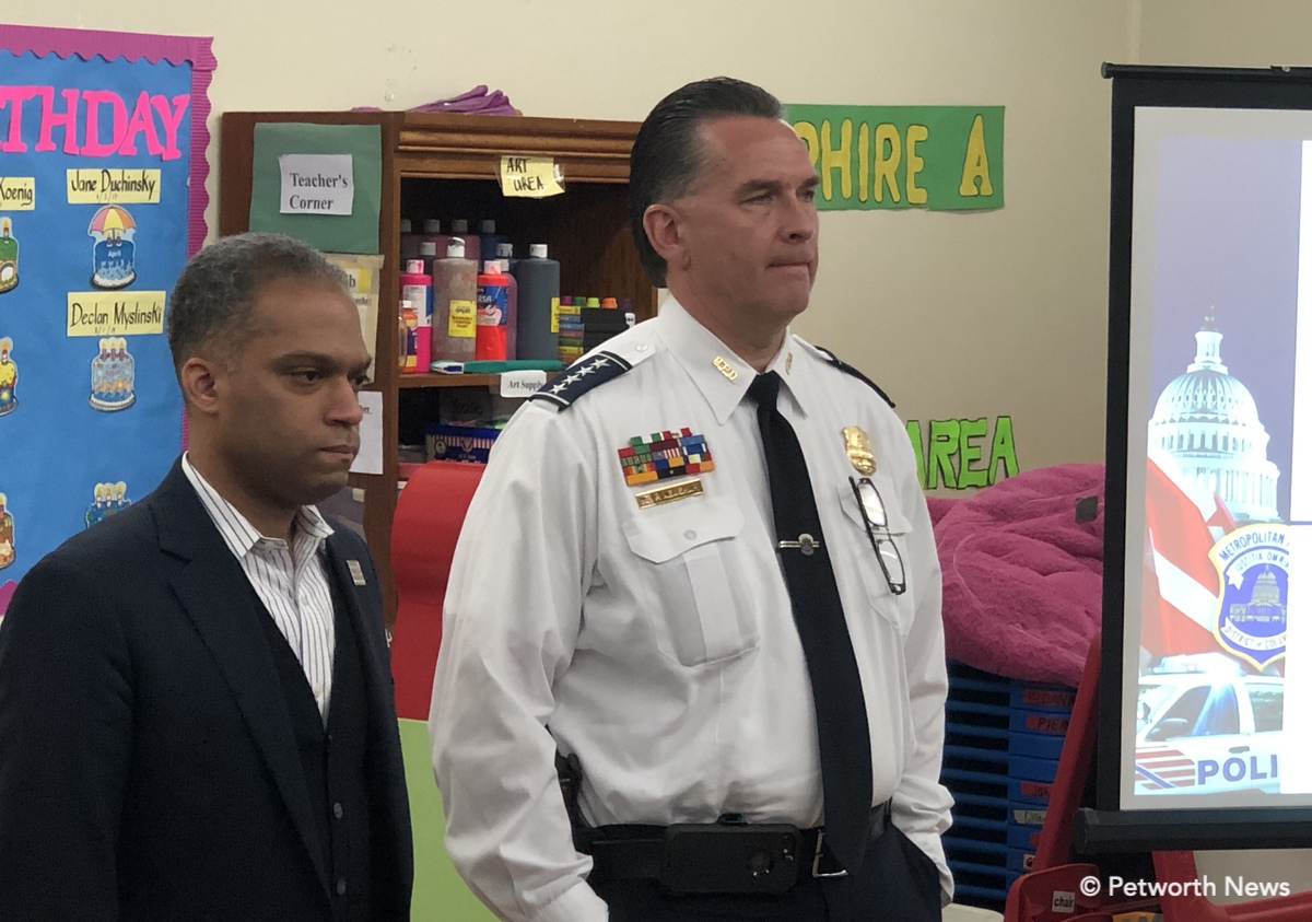 Ward 4 Councilmember Brandon Todd and DC Police Chief Peter Newsham.