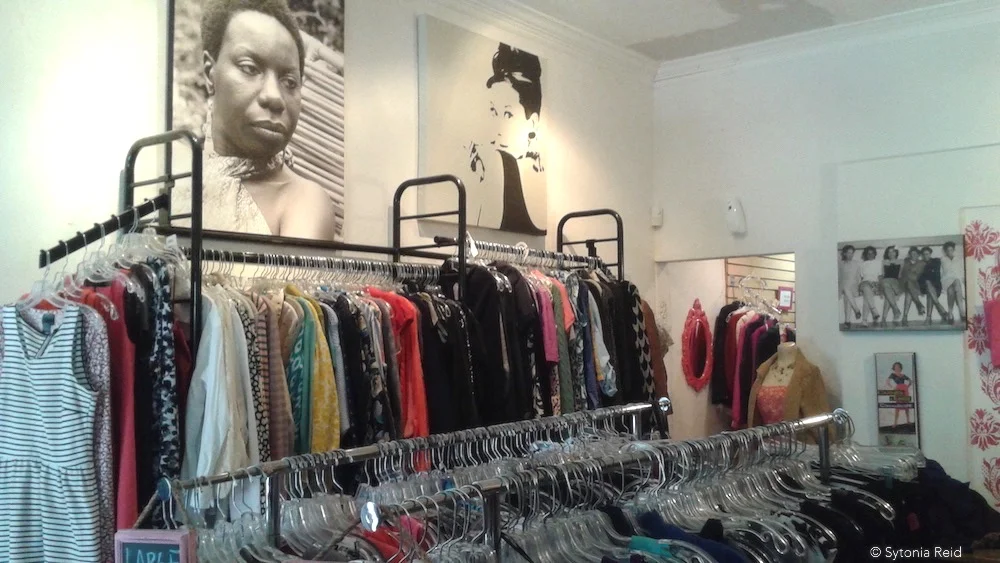 Fia’s racks are filled with items for men and women.