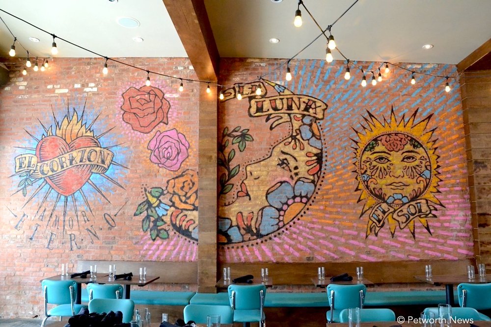 One of the many wall murals inside Taqueria del Barrio at 821 Upshur Street NW.