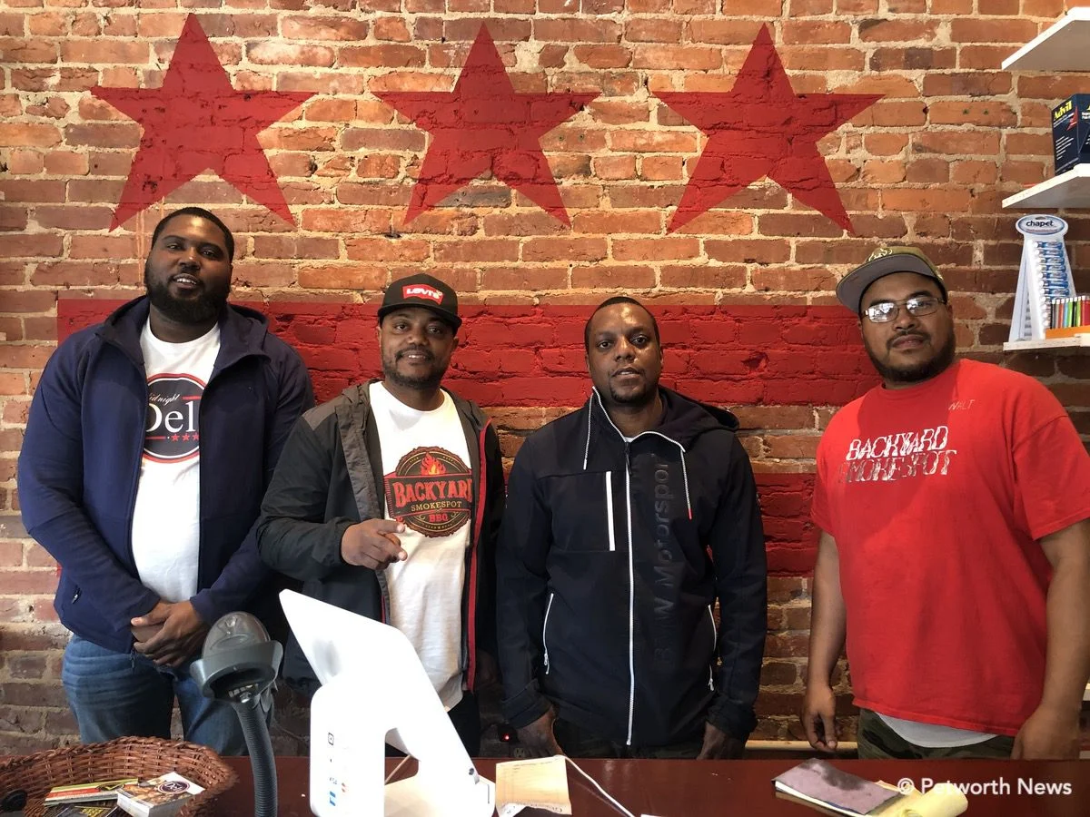 Briyon Ford, Bernard Belk, Jason Ford and Walt Jones at the new Midnight Deli.