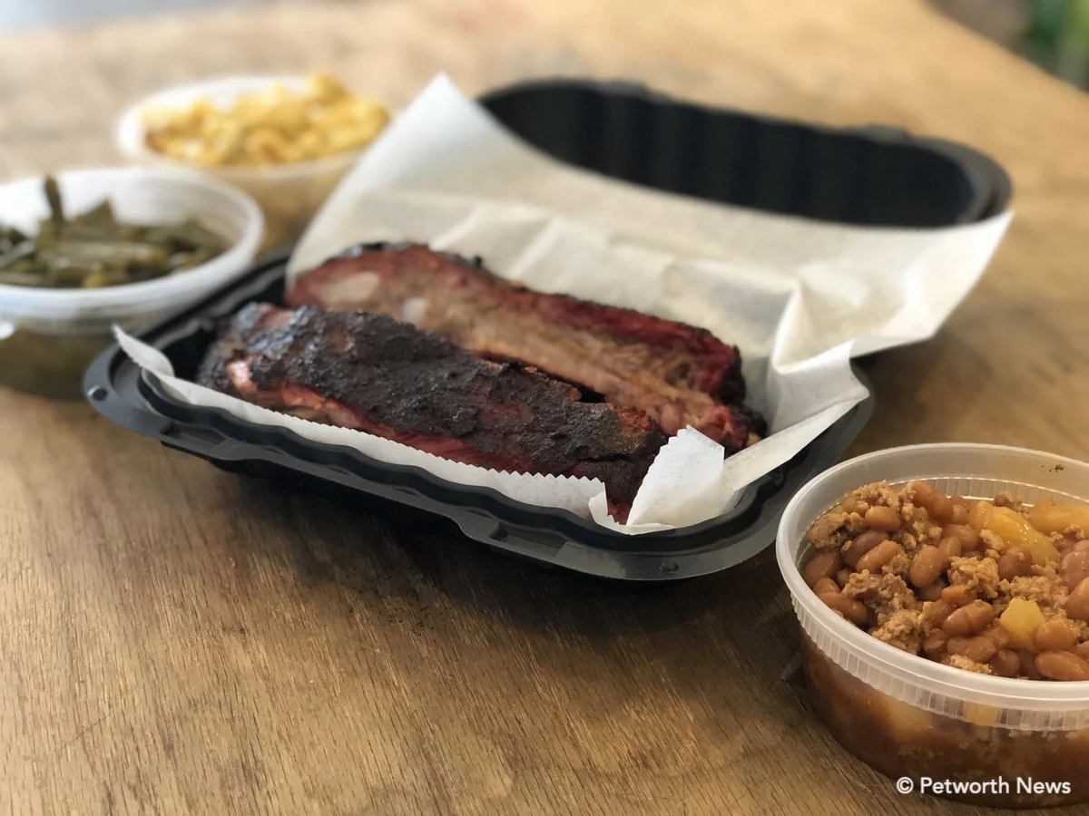 The ribs are perfectly prepared, and the pineapple and turkey baked beans are delicious.