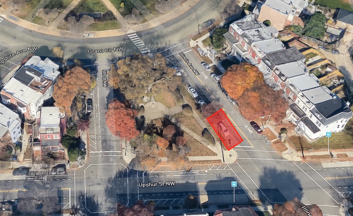 The area along Illinois Avenue DDOT is proposing the new bikeshare station