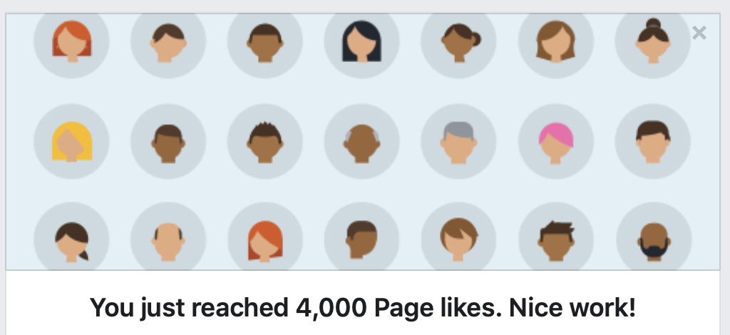 Here’s how Facebook announced our 4,000th Like.