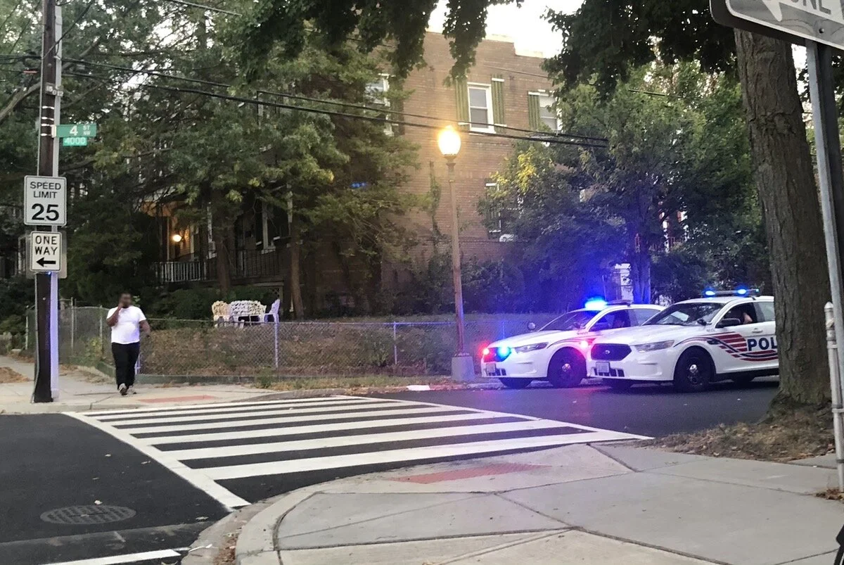MPD cruisers at 4th and Taylor Streets NW