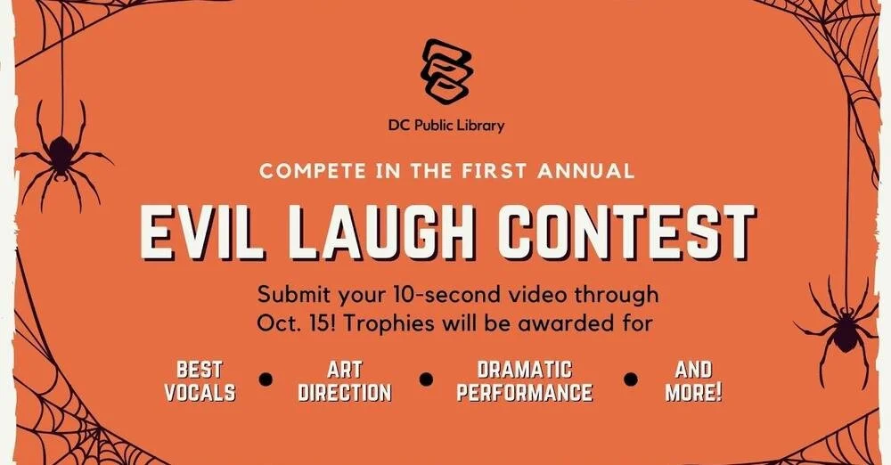 Enter the Evil Laugh contest with the Petworth Library (ends 10/15)