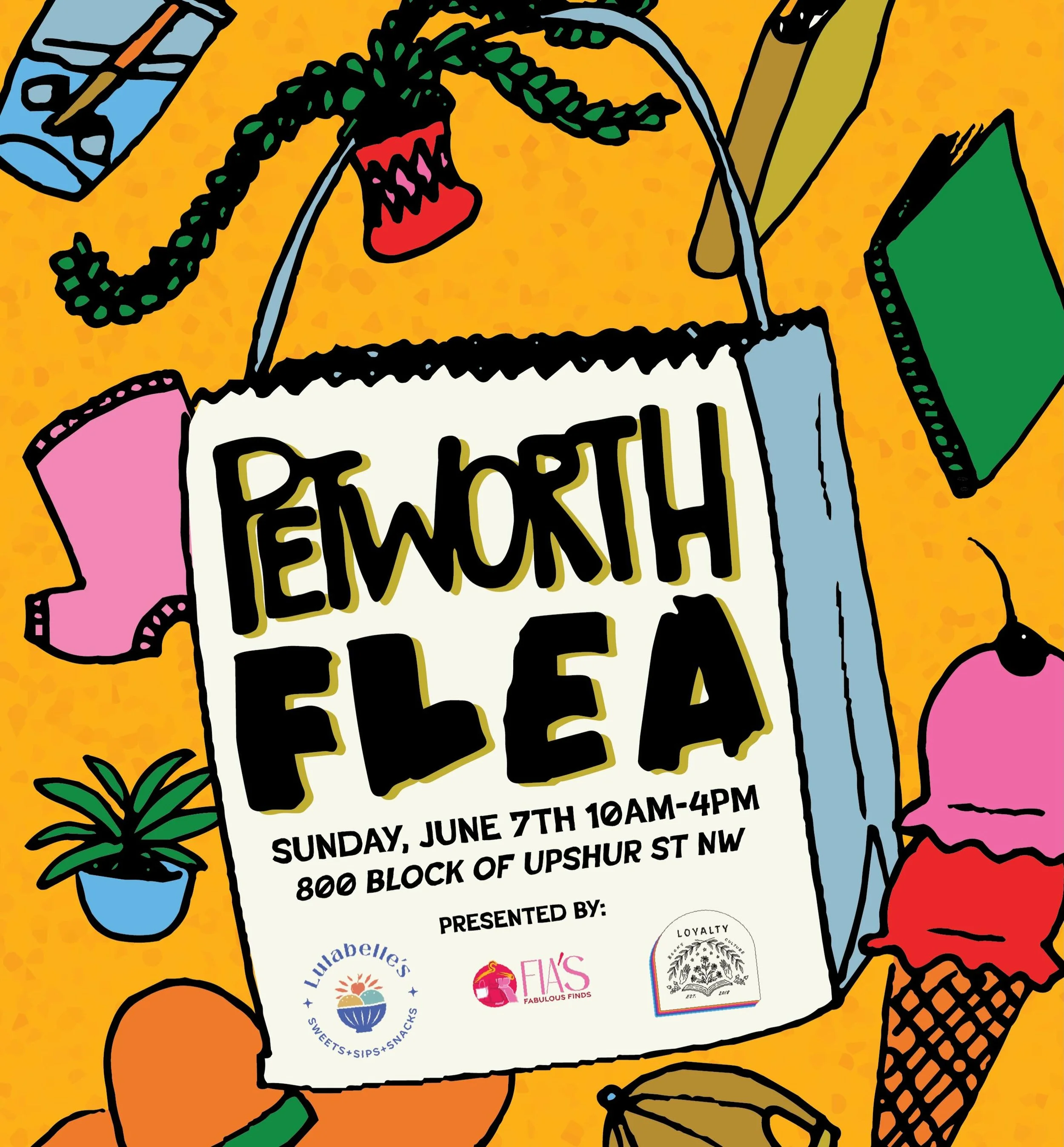 Mark your calendars! Petworth Flea is coming to the 800 Blk of Upshur on Sunday, June 7th from 10AM-4PM.

The market will feature cool vintage finds, handmade goods and unique treasures. Plus, along the 800 block of Upshur St NW you&rsquo;ll always f