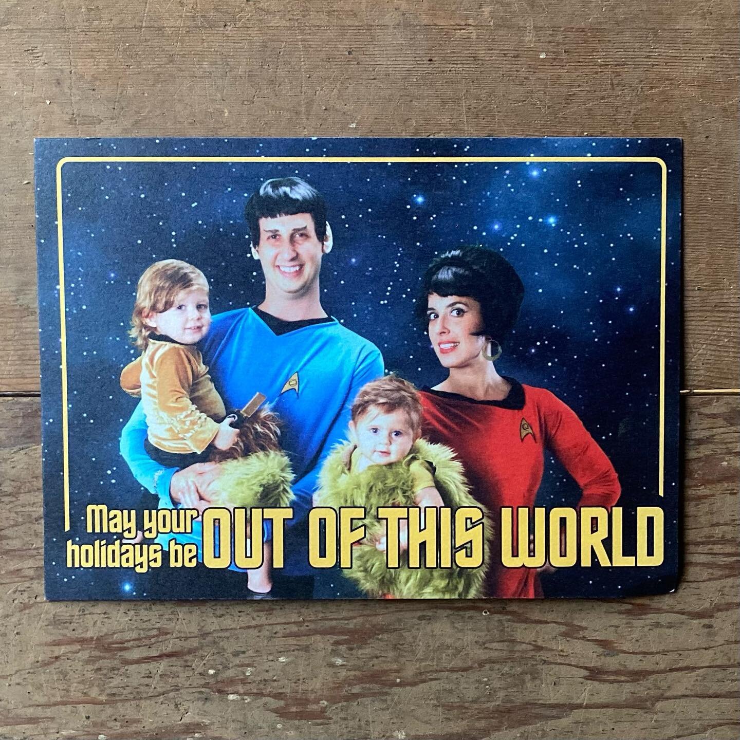 It&rsquo;s been a few years since I prioritized sending out holiday cards, but coming across this gem (which I had completely forgotten about!!) was pretty delightful. #nerds #startrek
