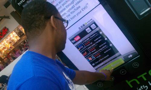 Touchscreens allowed self-exploration to consumers who “don’t want help.” Got a question? Click here