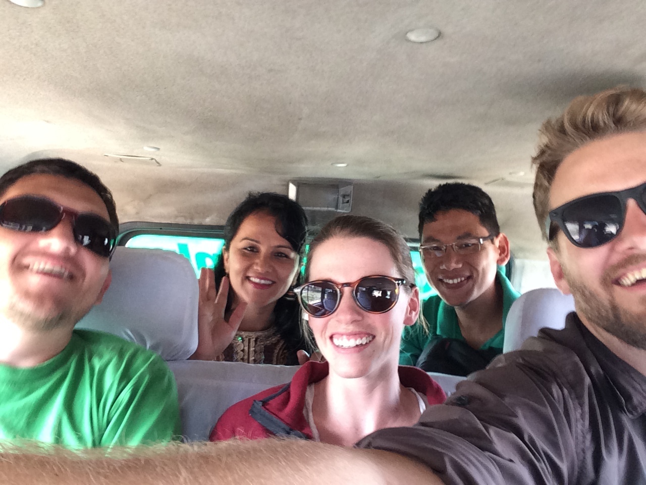 We're off! The OneSeed crew heads for the hills. 