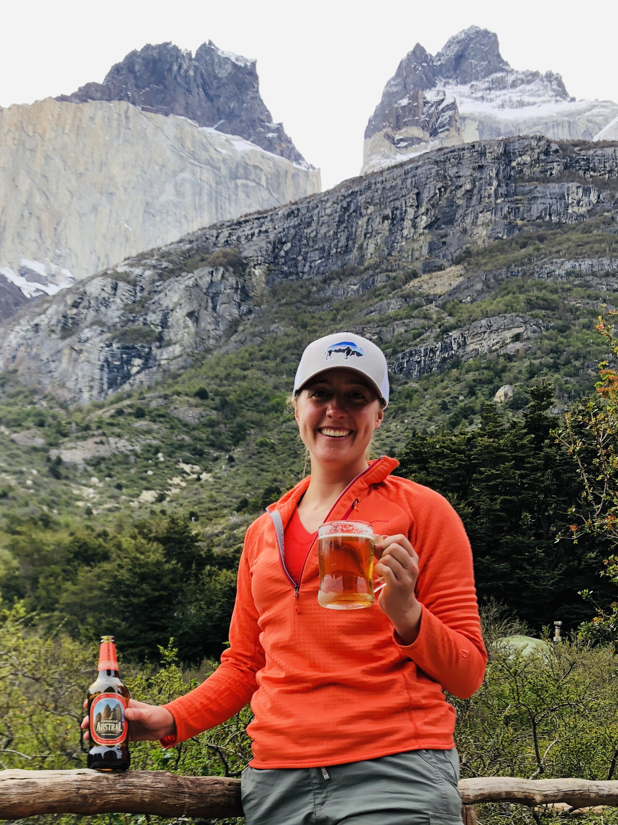 Refugio Cuernos beer front porch.JPG