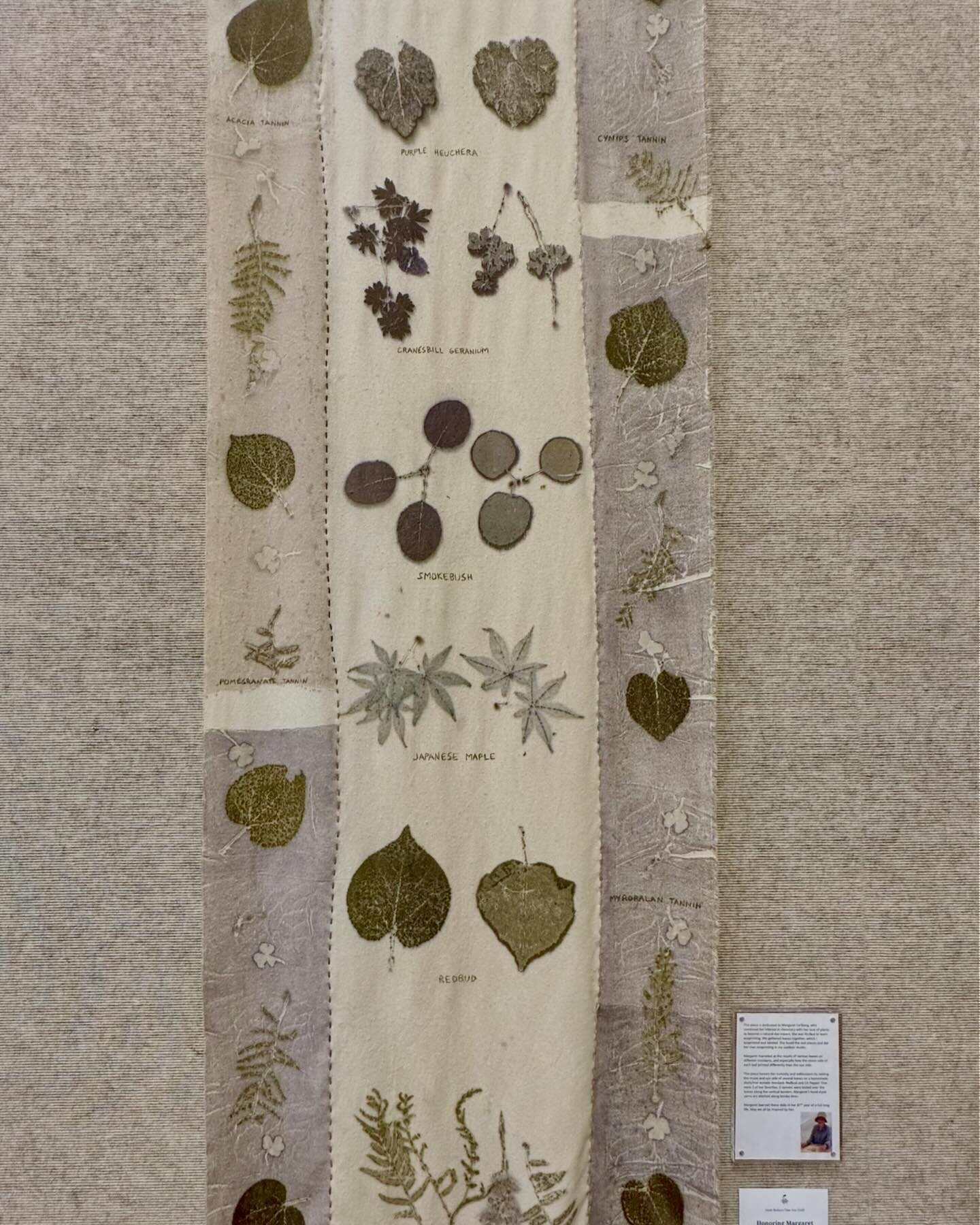 The @sbfiberartsguild show at @santa_barbara_library &lsquo;s Faulkner Gallery is now over; here is the piece I entered. It&rsquo;s a dedication to Margaret Carlberg , and a celebration of the joy we shared because of our mutual passions for natural 