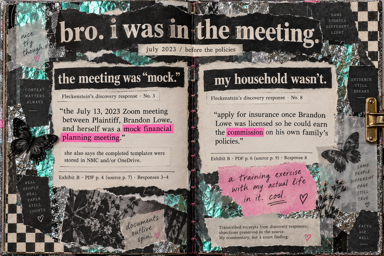 i was in the meeting. July 13, 2023. Source excerpts and commentary; see source and context below.