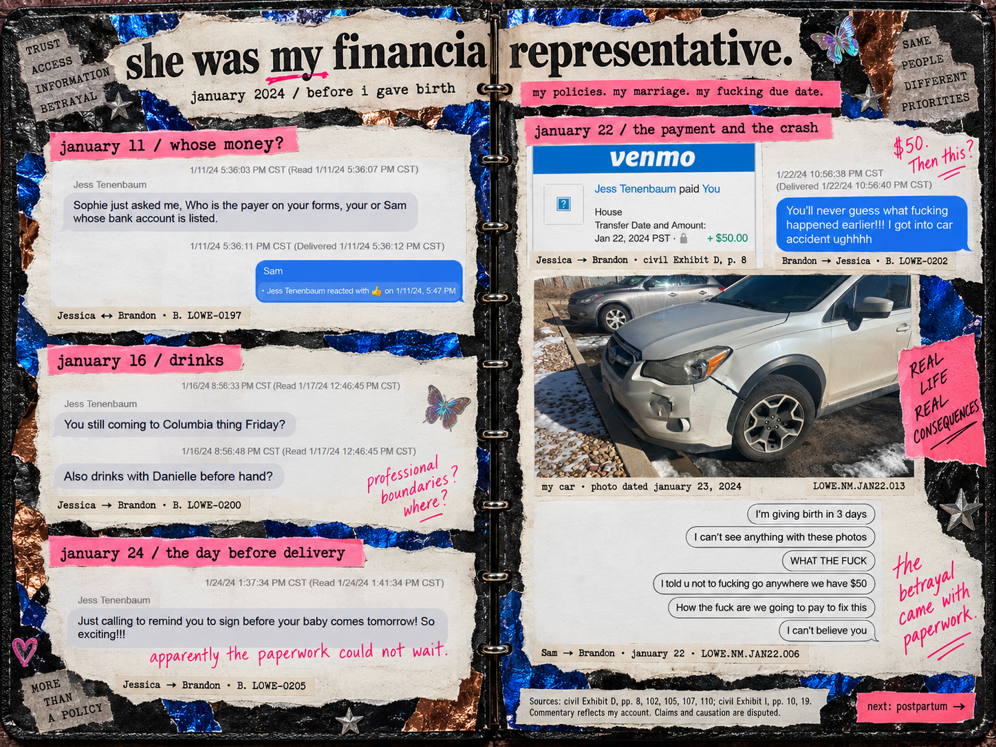 she was my financial representative. January 2024. Source excerpts and commentary; see source and context below.