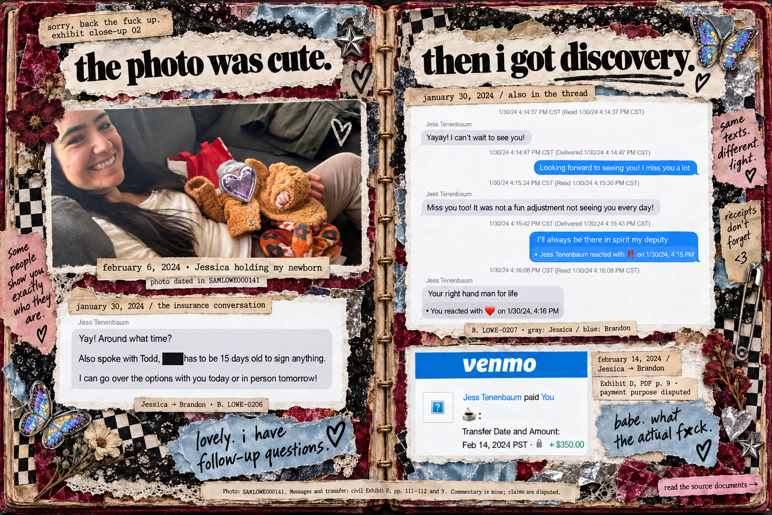 the photo was cute. the discovery? WTF. January–February 2024. Source excerpts and commentary; see source and context below.
