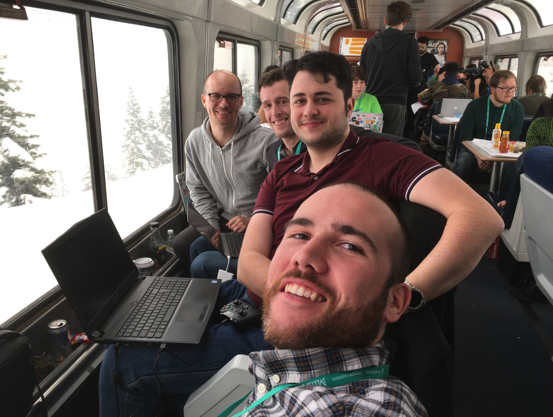 Me with my Train Jam team.