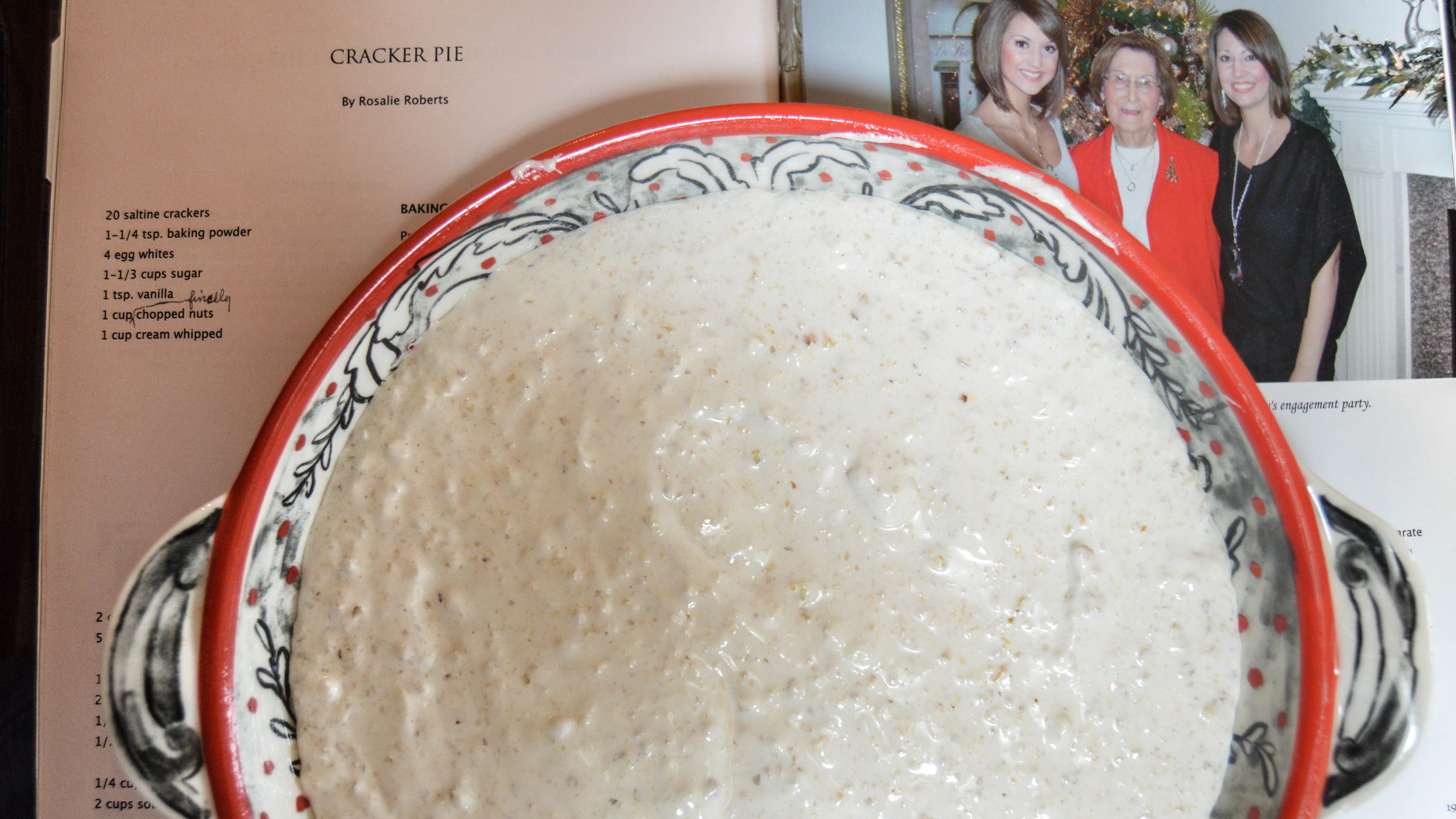 Place dish in a 350 degree oven for 30 minutes or until firm and golden.