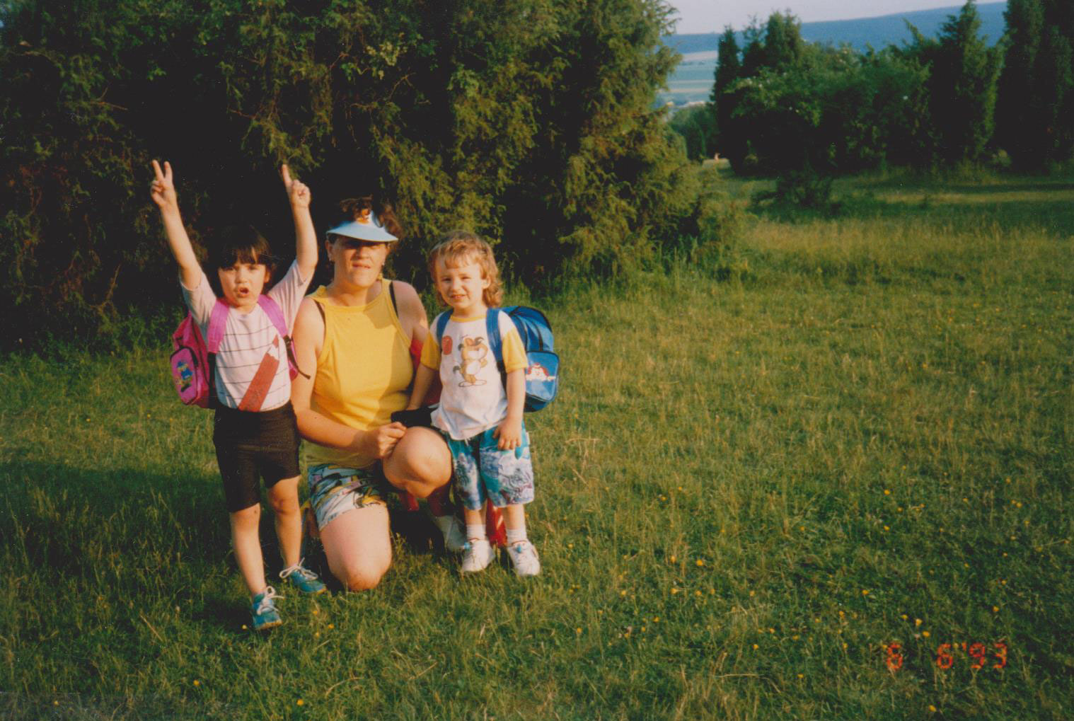 Mom brother and I at a big castle park in Germany