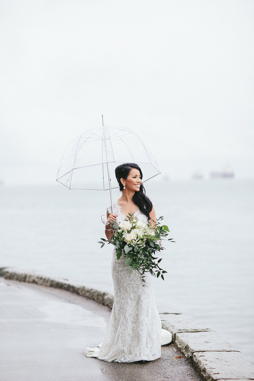 Vancouver Rain, Vancouver Bride featring Jewelry by Elsa Corsi