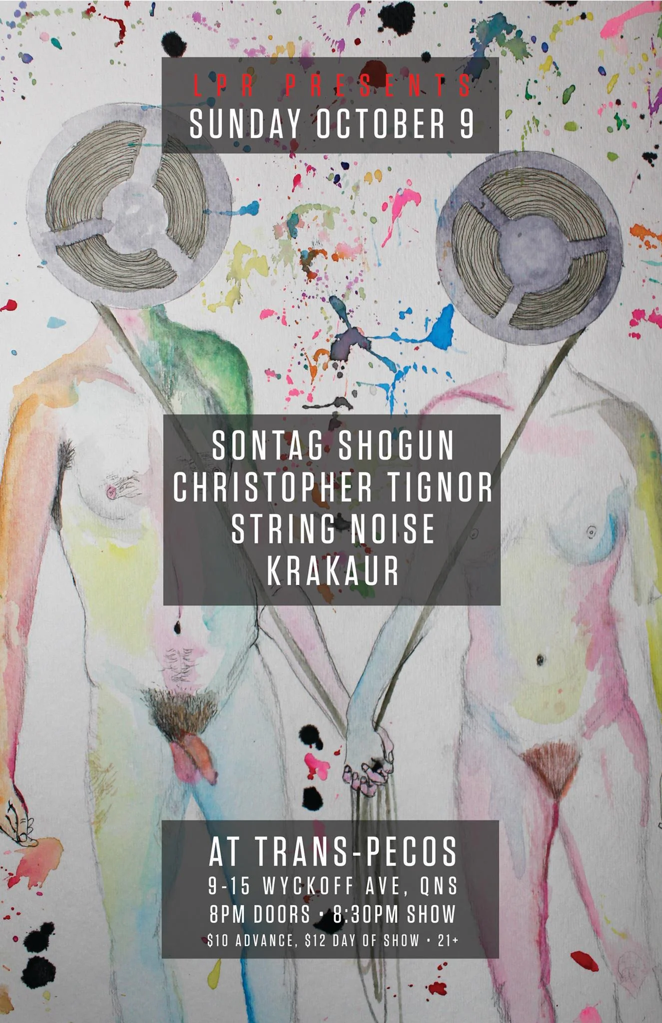 LPR Presents: Sontag Shogun // String Noise // Christopher Tignor //Krakaur (DJ set) at Trans Pecos | October 9, 2016
