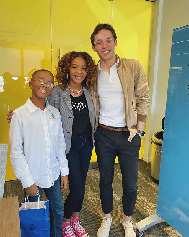 Had an awesome time catching up with two exceptional entrepreneurs today and some 6-7th graders from @jackandjillinc to talk about entrepreneurship skills. You guys are the future!