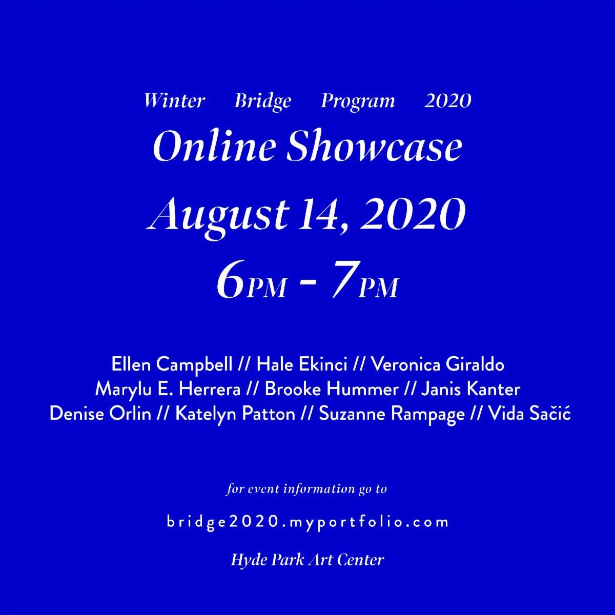 Winter Bridge Program 2020 Online Showcase