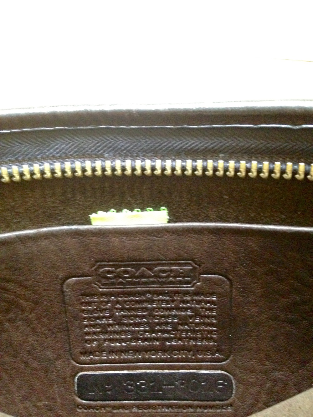 vintage dark brown leather genuine coach bag $125 - bags and purses -  bright lights big pretty