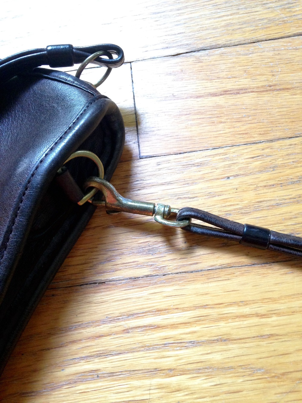 vintage dark brown leather genuine coach bag $125 - bags and purses -  bright lights big pretty