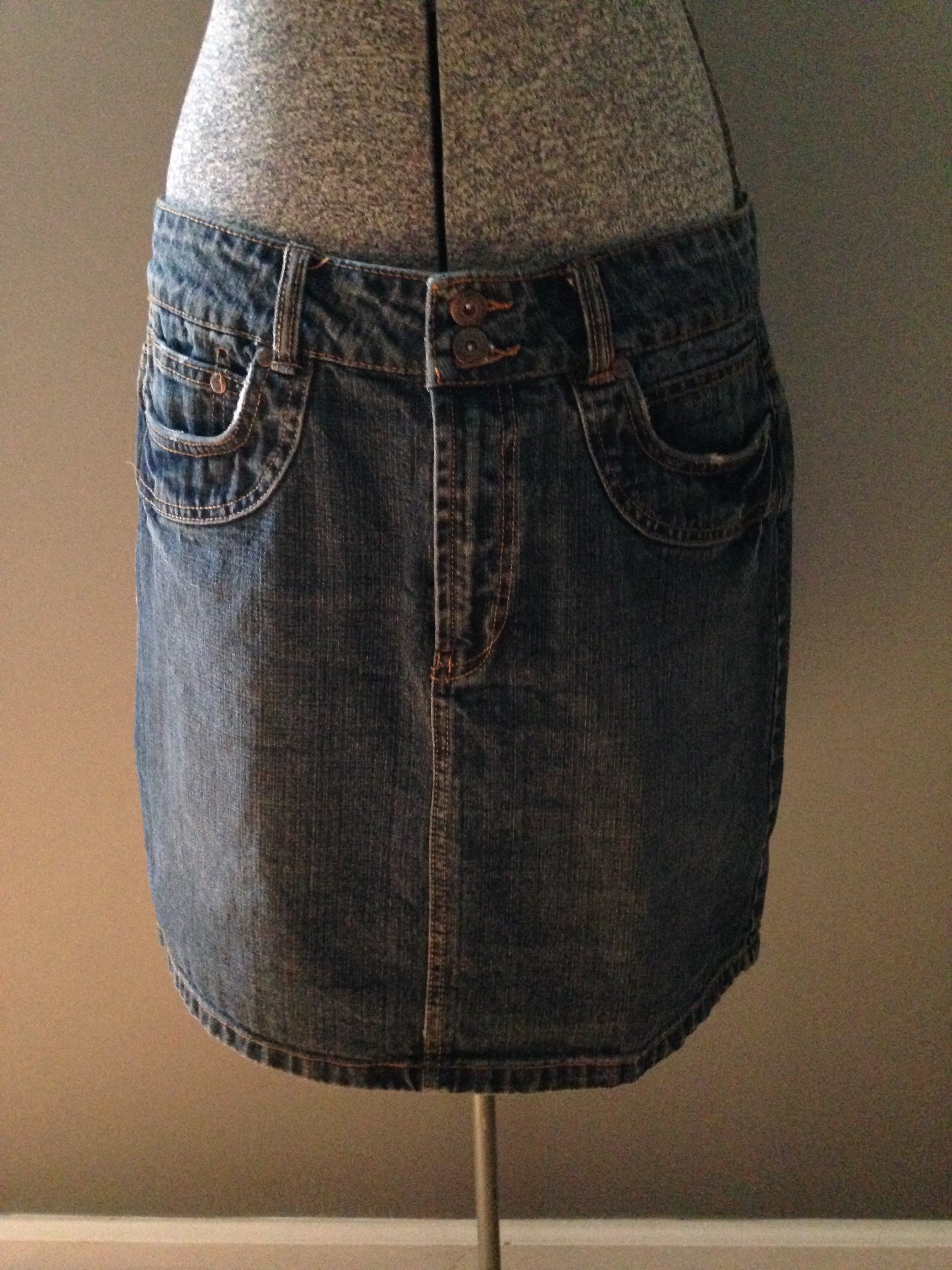 vintage jean skirt