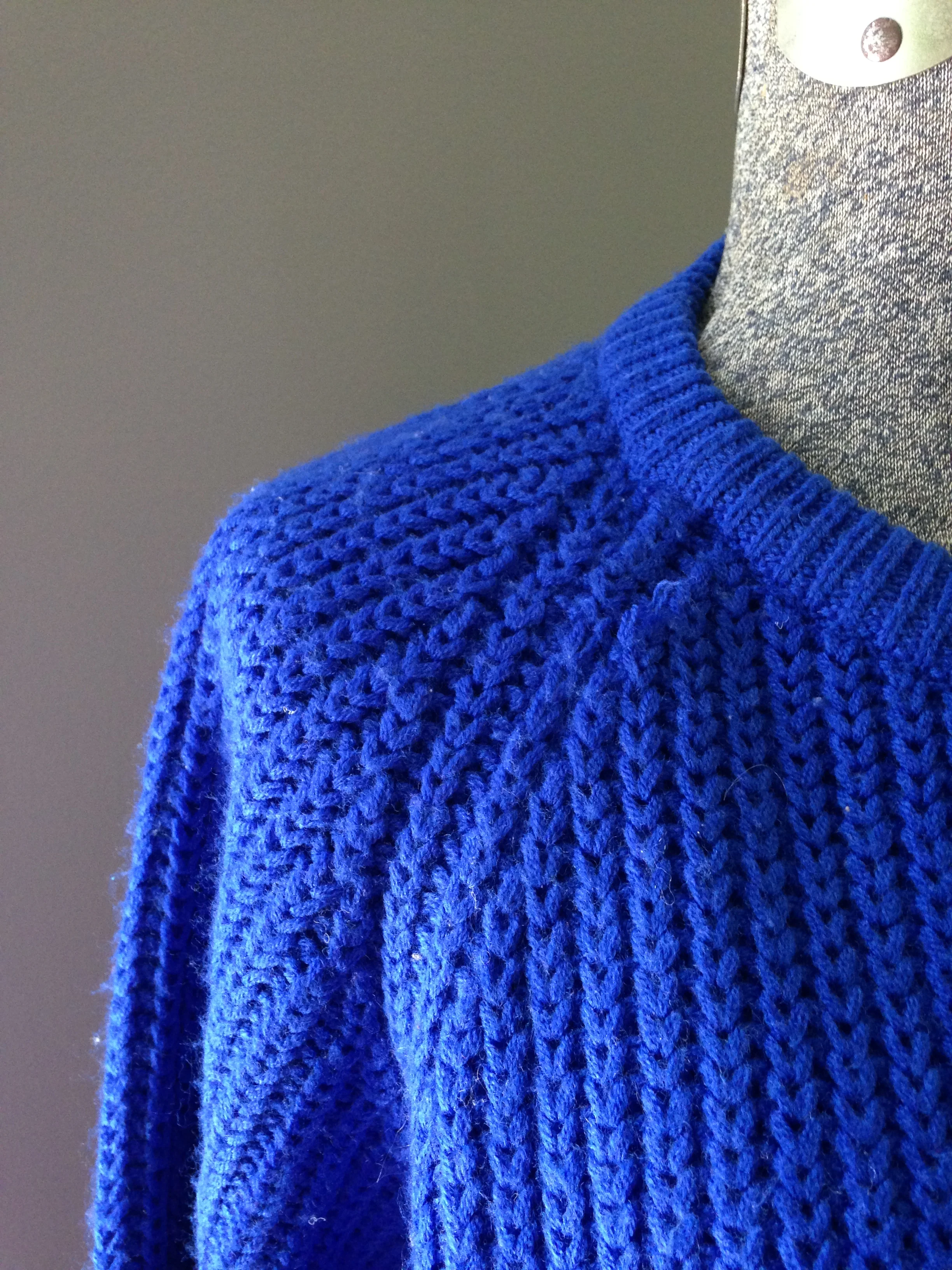 royal blue knit sweater