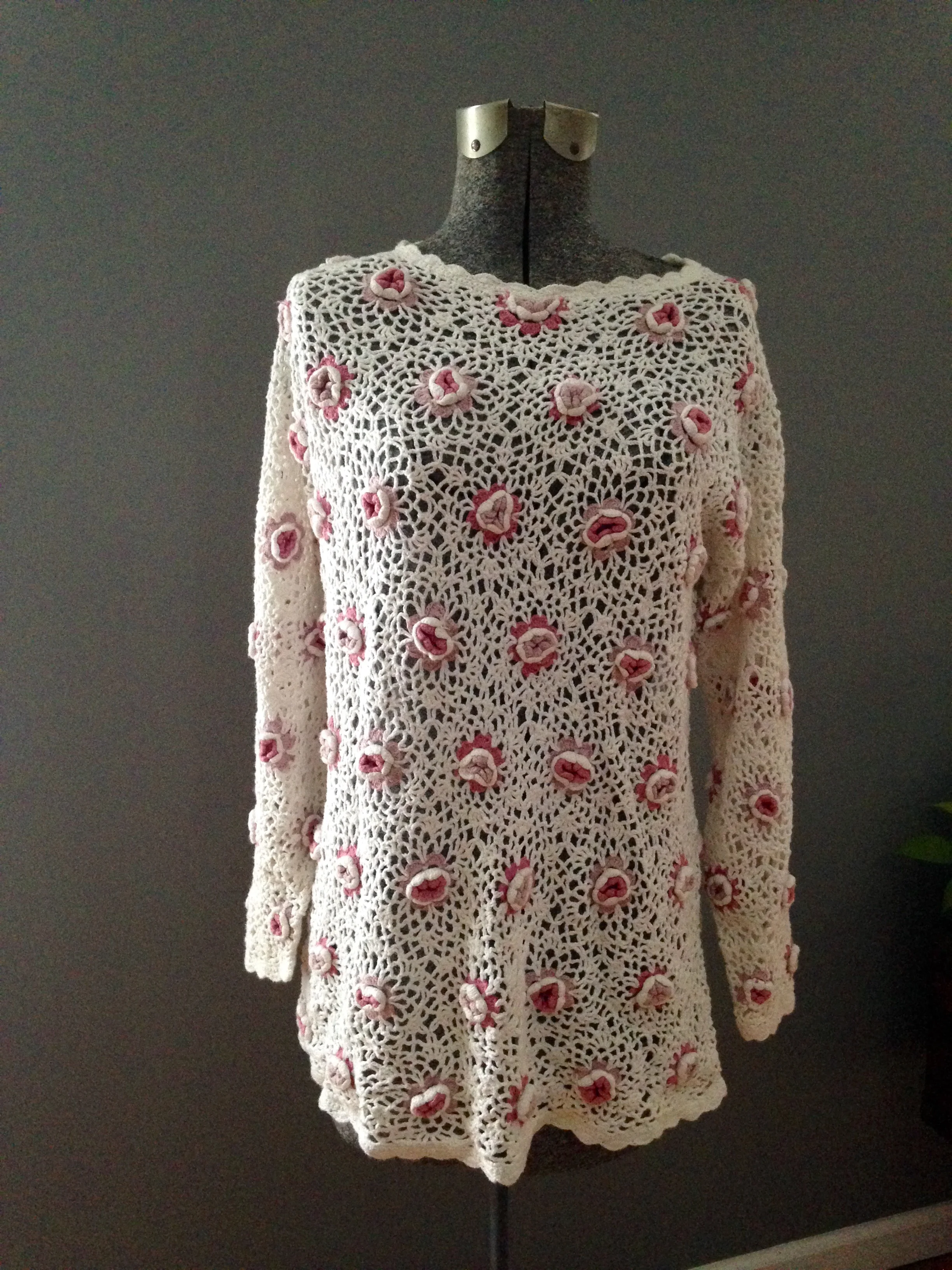sweater with flowers