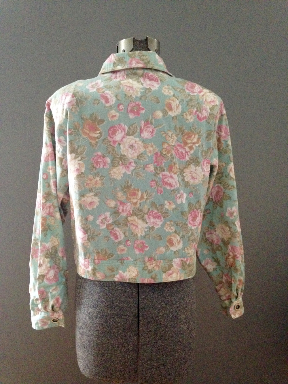 Vintage Floral Oversized Denim Jacket