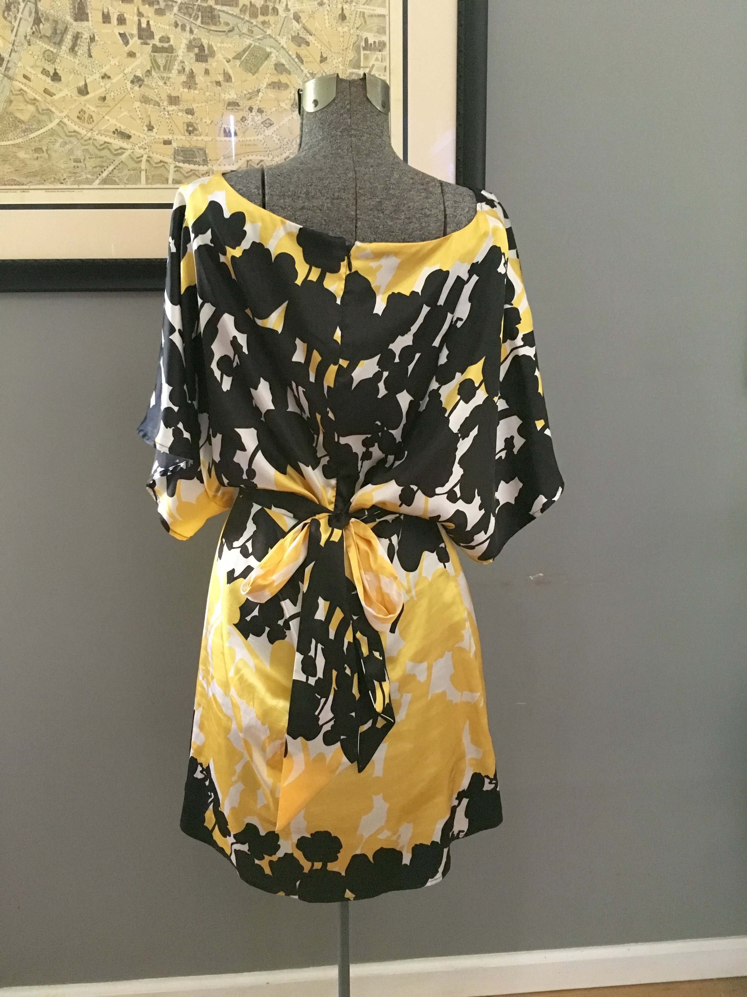 retro yellow and black satin dress from bcbg maxazria $127 - dresses ...