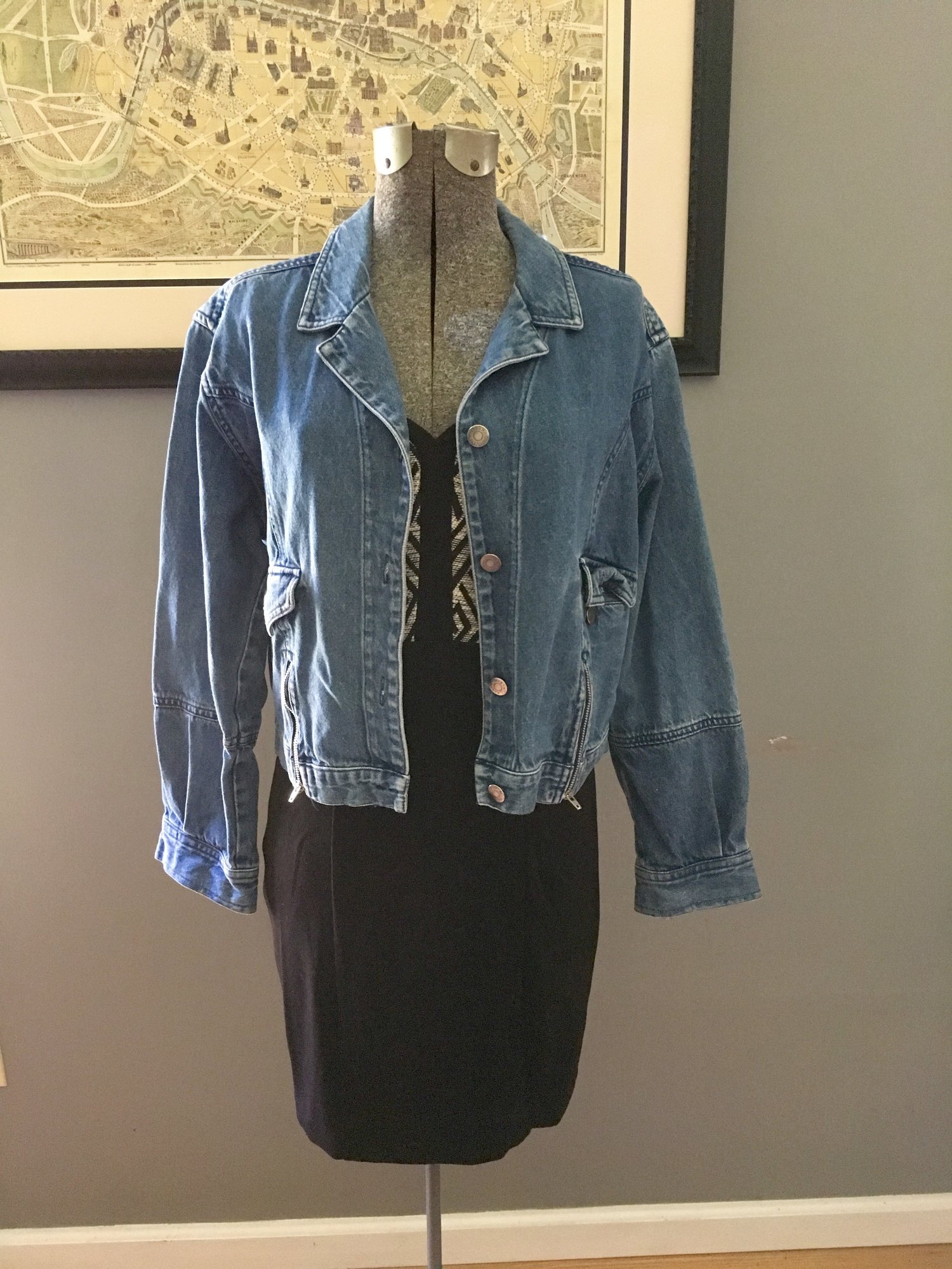 vintage calvin klein cropped jean jacket $49 - outerwear and jackets -  bright lights big pretty