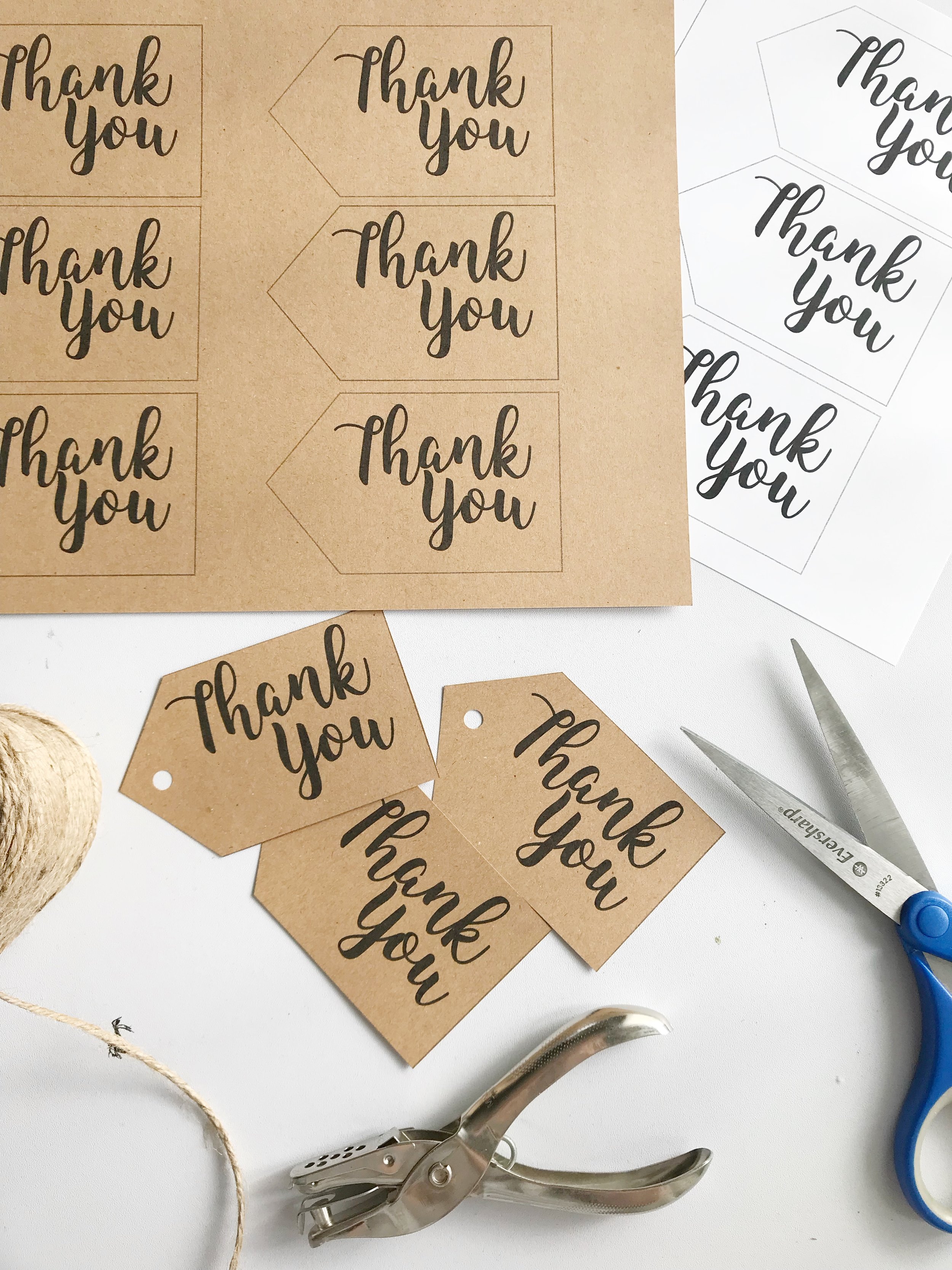 15 Insanely Cute Thank You Tags (Free Printable) - Cassie Smallwood