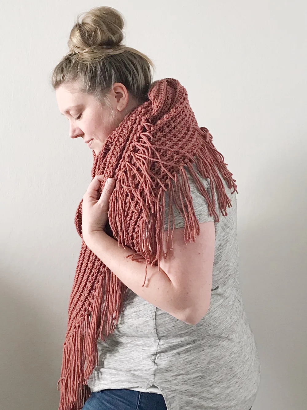 Crochet Fringe How To Add Tassels To Knitted Scarf Crochet Pattern