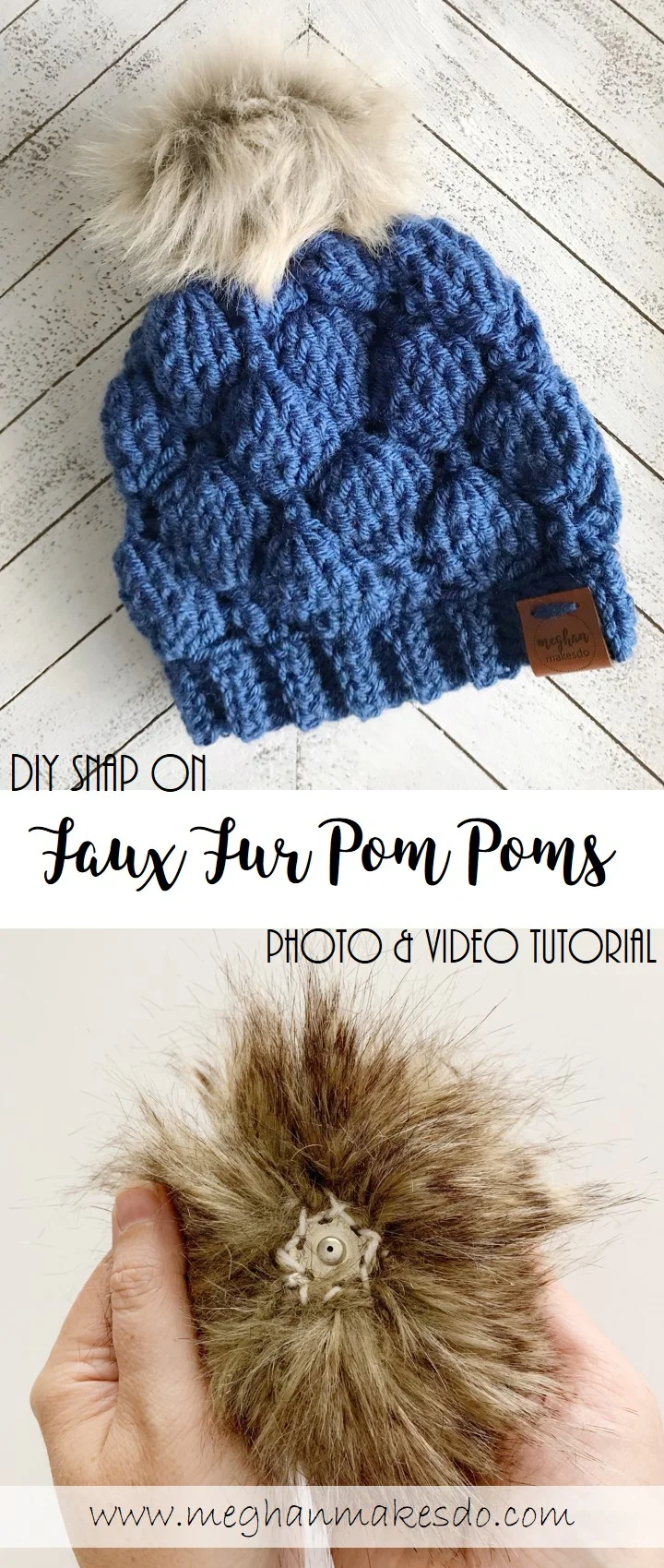 14 Homemade Blue Yarn Pom Poms