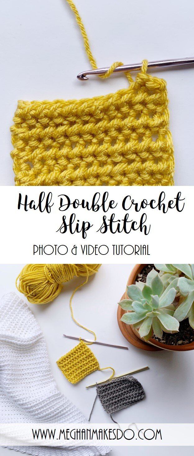 Half Double Crochet Slip Stitch in the Back Loop Only Tutorial