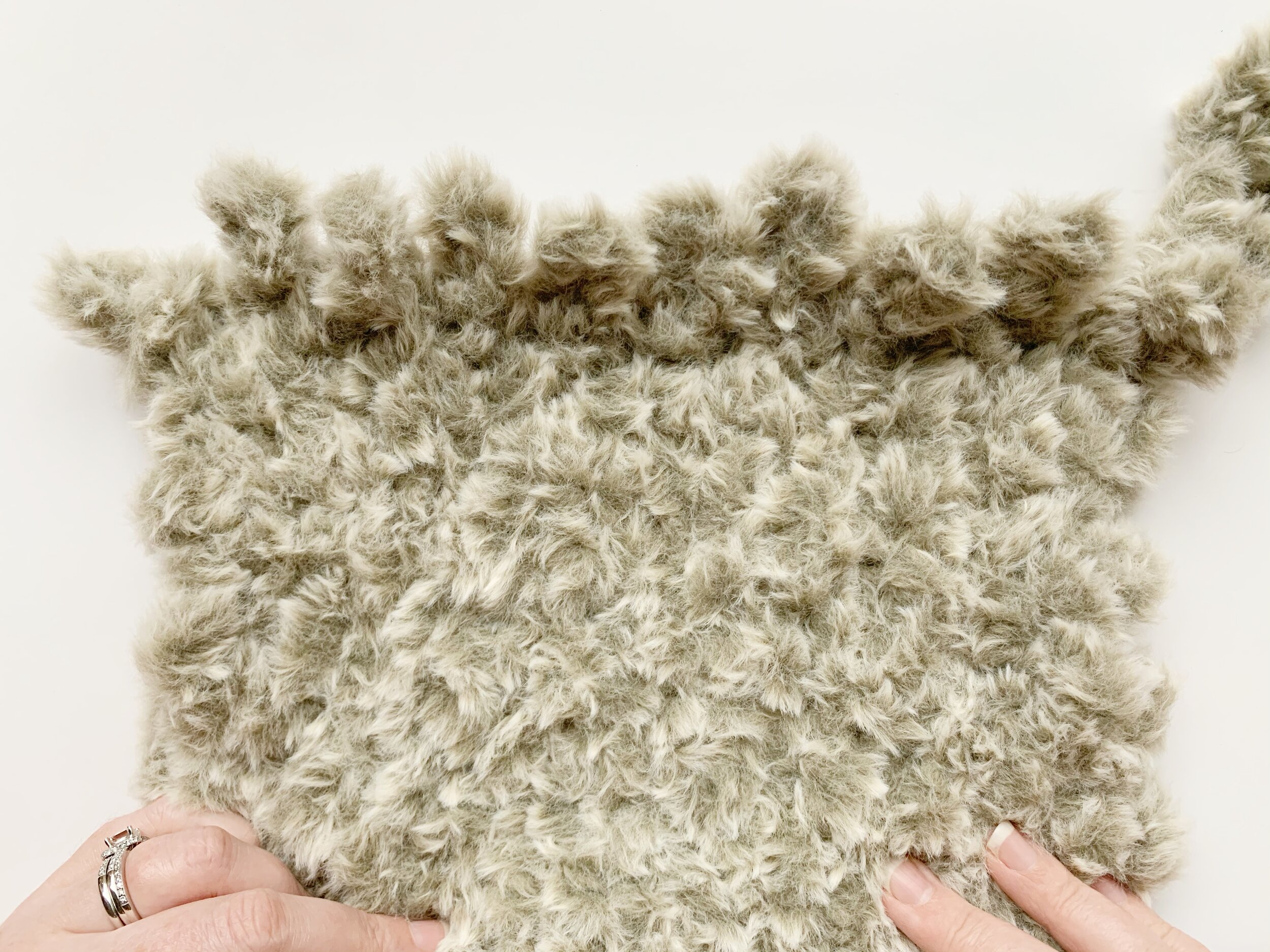 Crochet with Faux Fur Yarn using these Free Crochet Patterns - Left in Knots