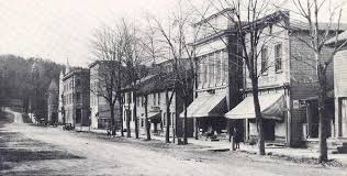 Main Street in Hawley at the turn of the century.