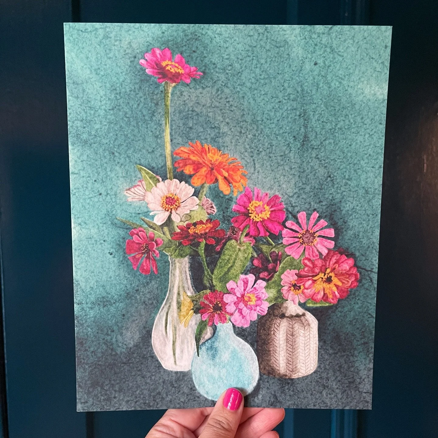 I turned my digital watercolor of the zinnias from my garden into an 8x10 print, plus I restocked my Memphis postcards. Both under &ldquo;prints&rdquo; on my site. 

#bsartain