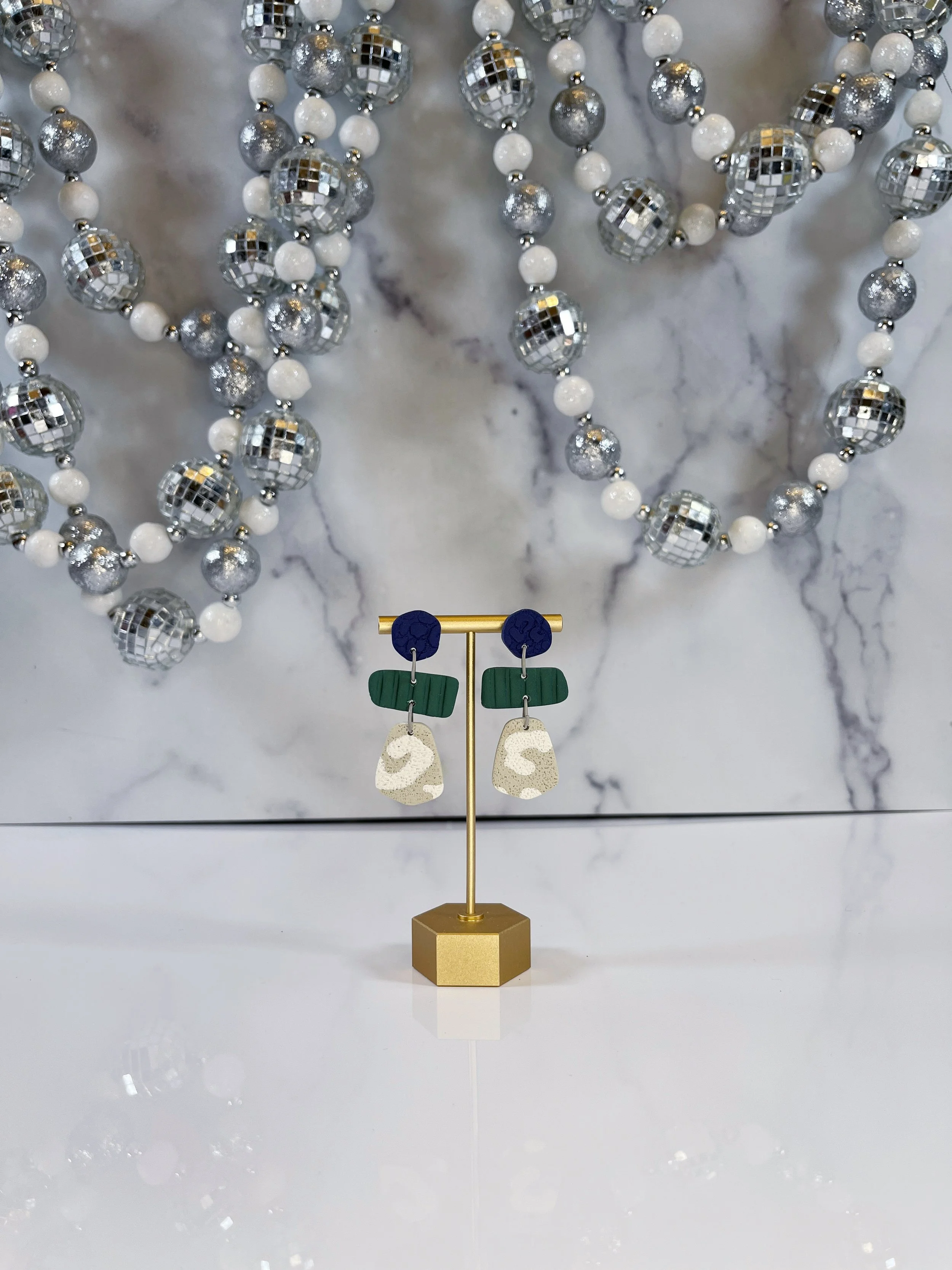 Ash - Navy, Green, Cream Leopard