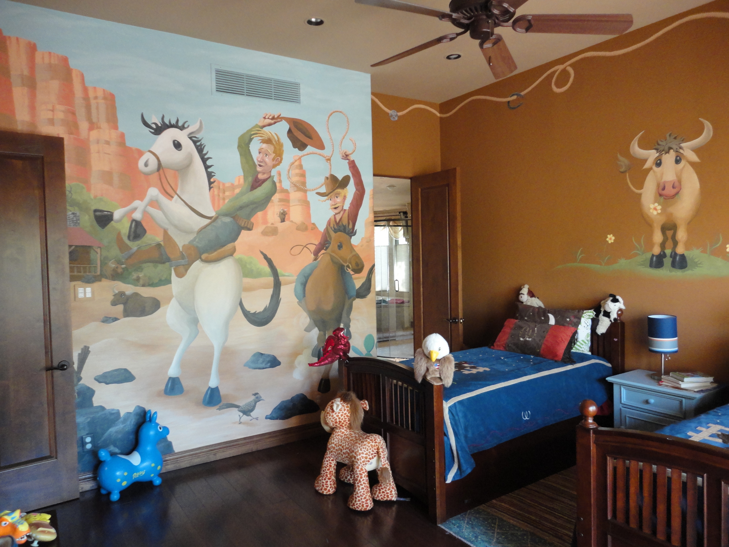 Kid's Room Cowboy Mural