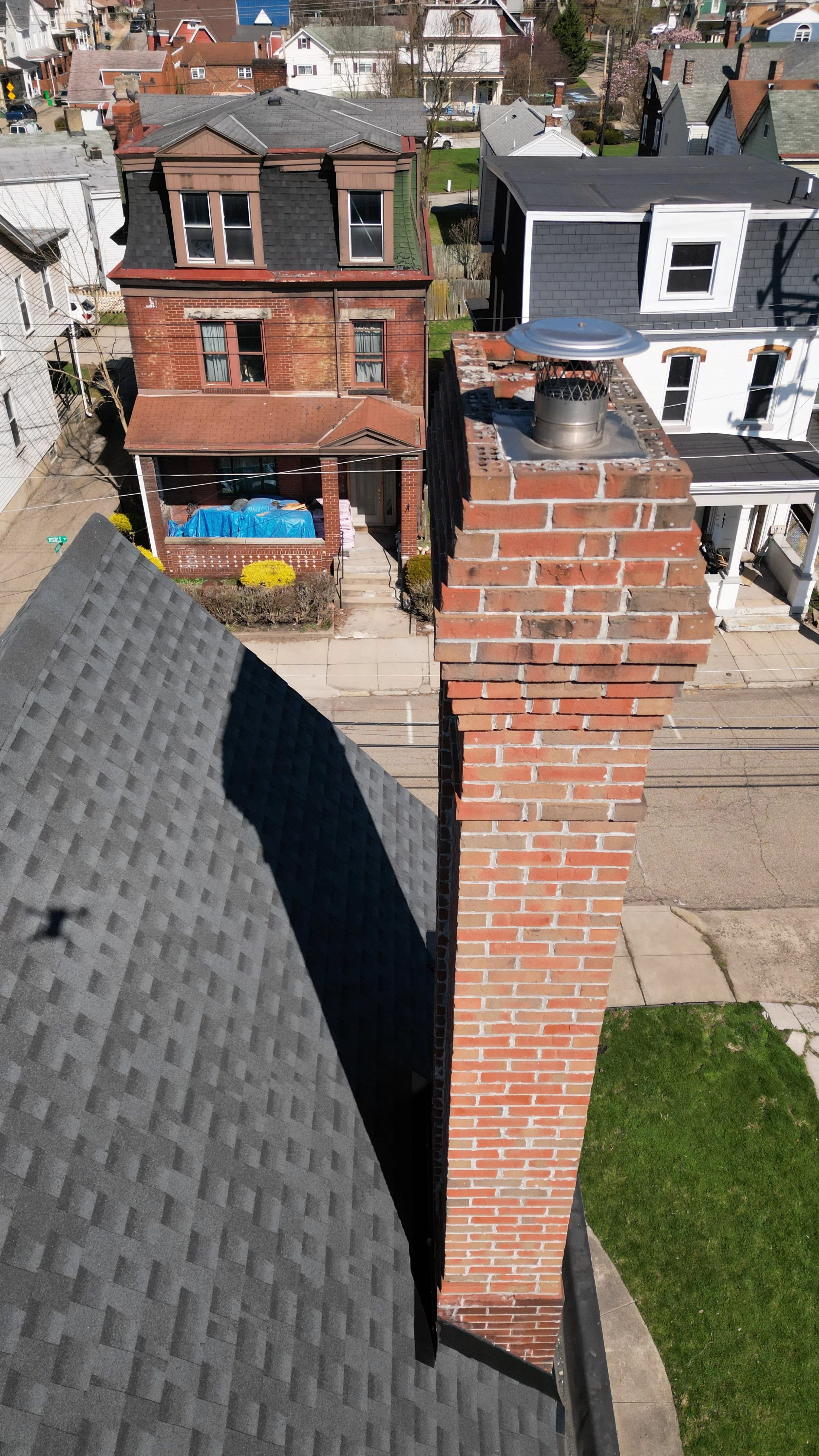 Aerial Drone Chimney Inspection
